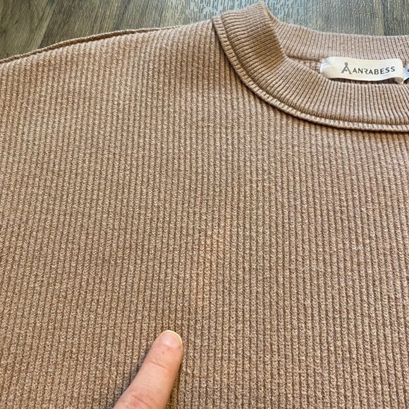 Anrabess Pink Oversized Knit Sweater Size Small (stained) - Picture 8 of 8